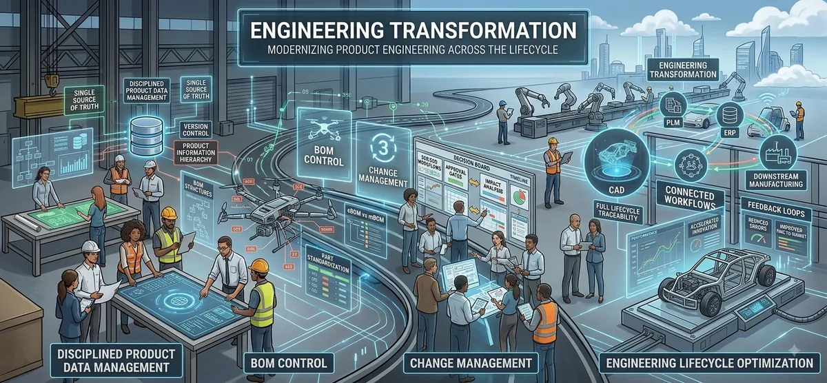 Engineering transformation across the product lifecycle